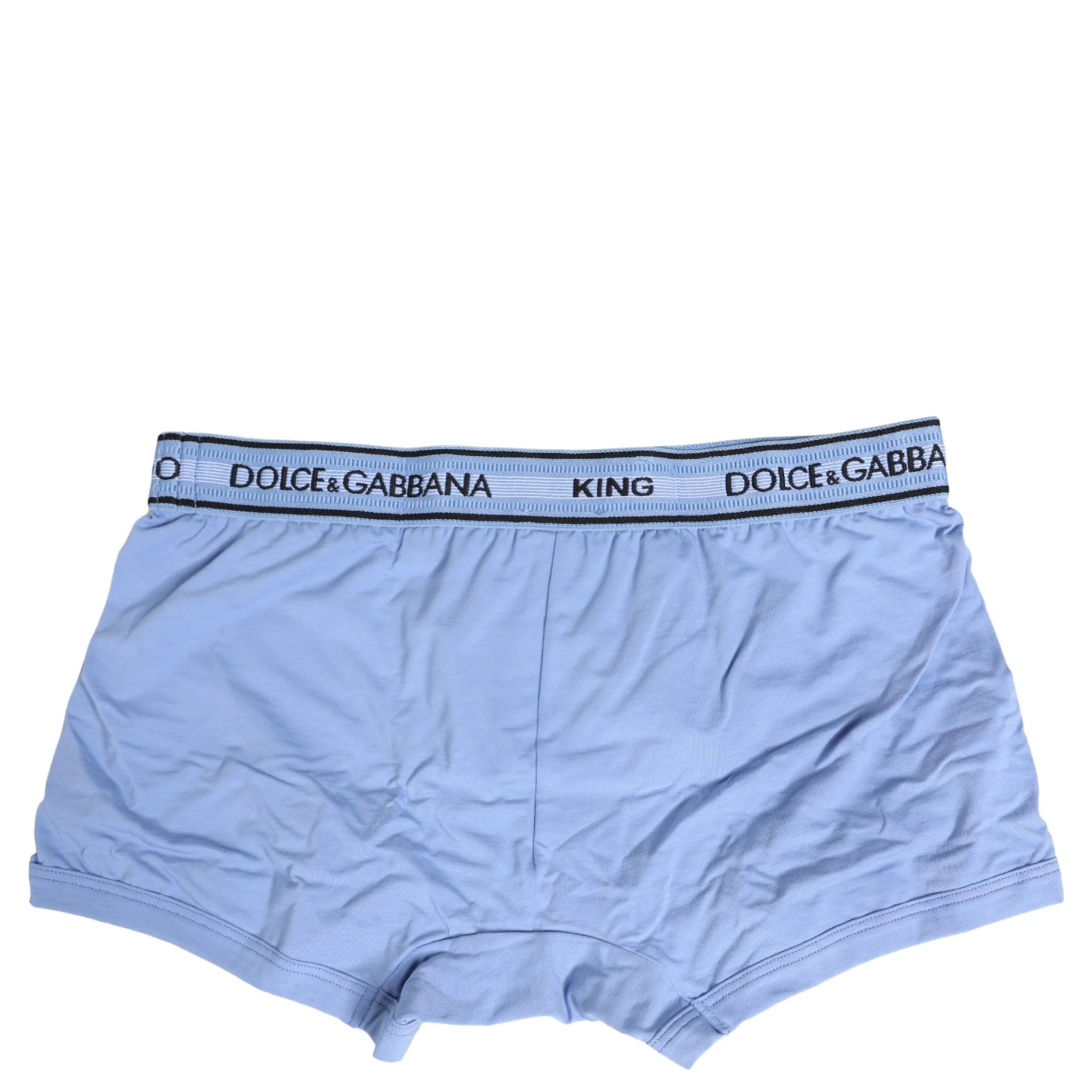 Light Blue Cotton Men Regular Boxer Underwear