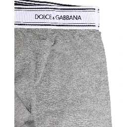 Gray Logo Waistband Cotton Men Boxer Underwear