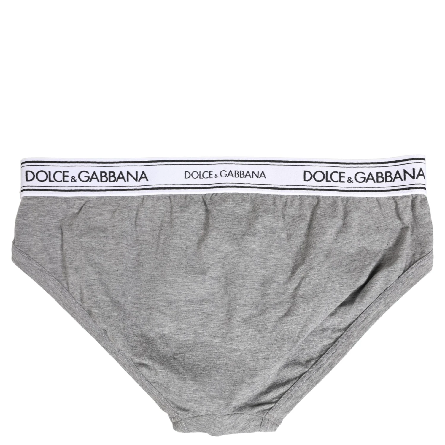 Gray Logo Waistband Men Midi Brief Underwear