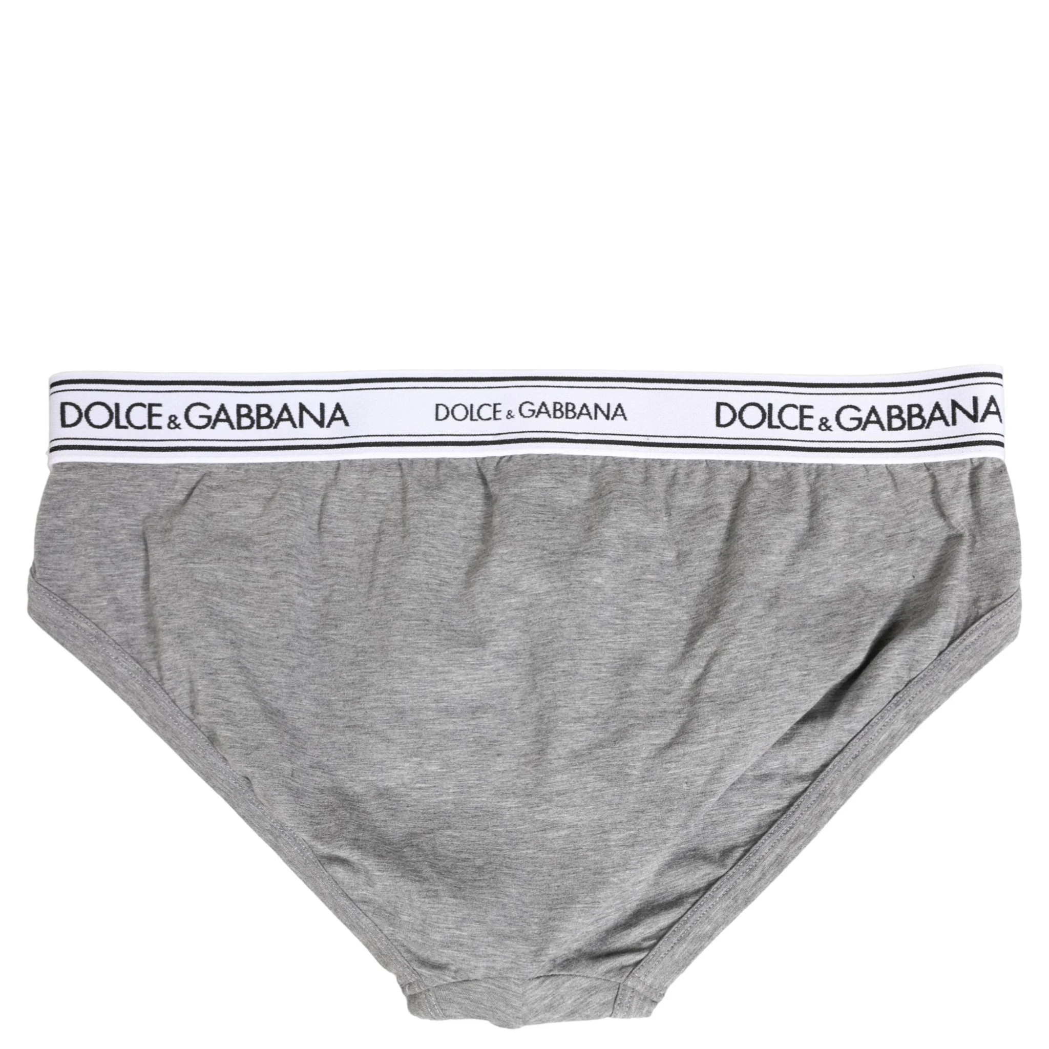 Gray Logo Waistband Men Midi Brief Underwear