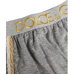 Gray Logo Waistband Cotton Men Boxer Underwear