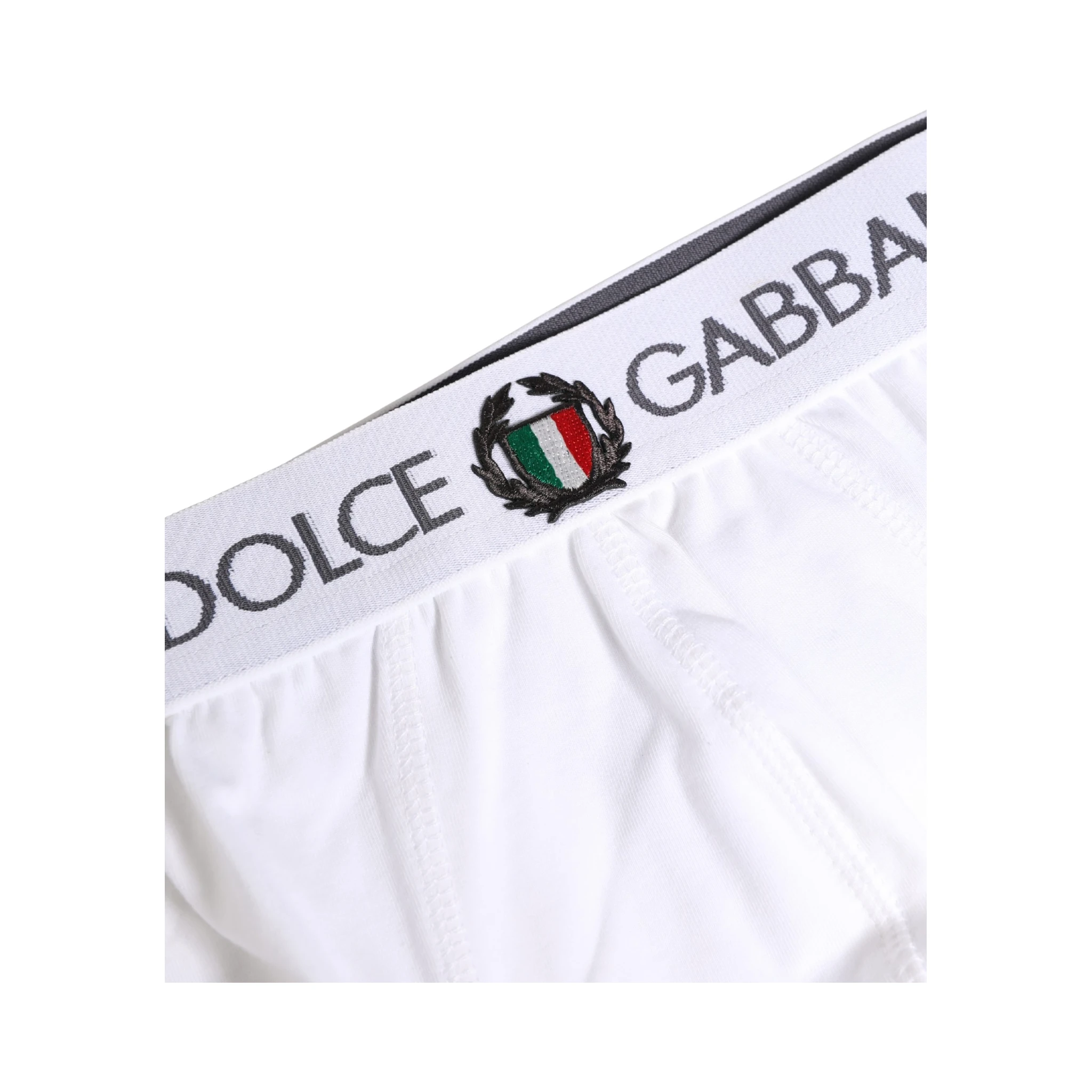 White Logo Waistband Cotton Men Briefs Underwear
