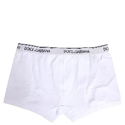 White Logo Waistband Cotton Boxer Underwear