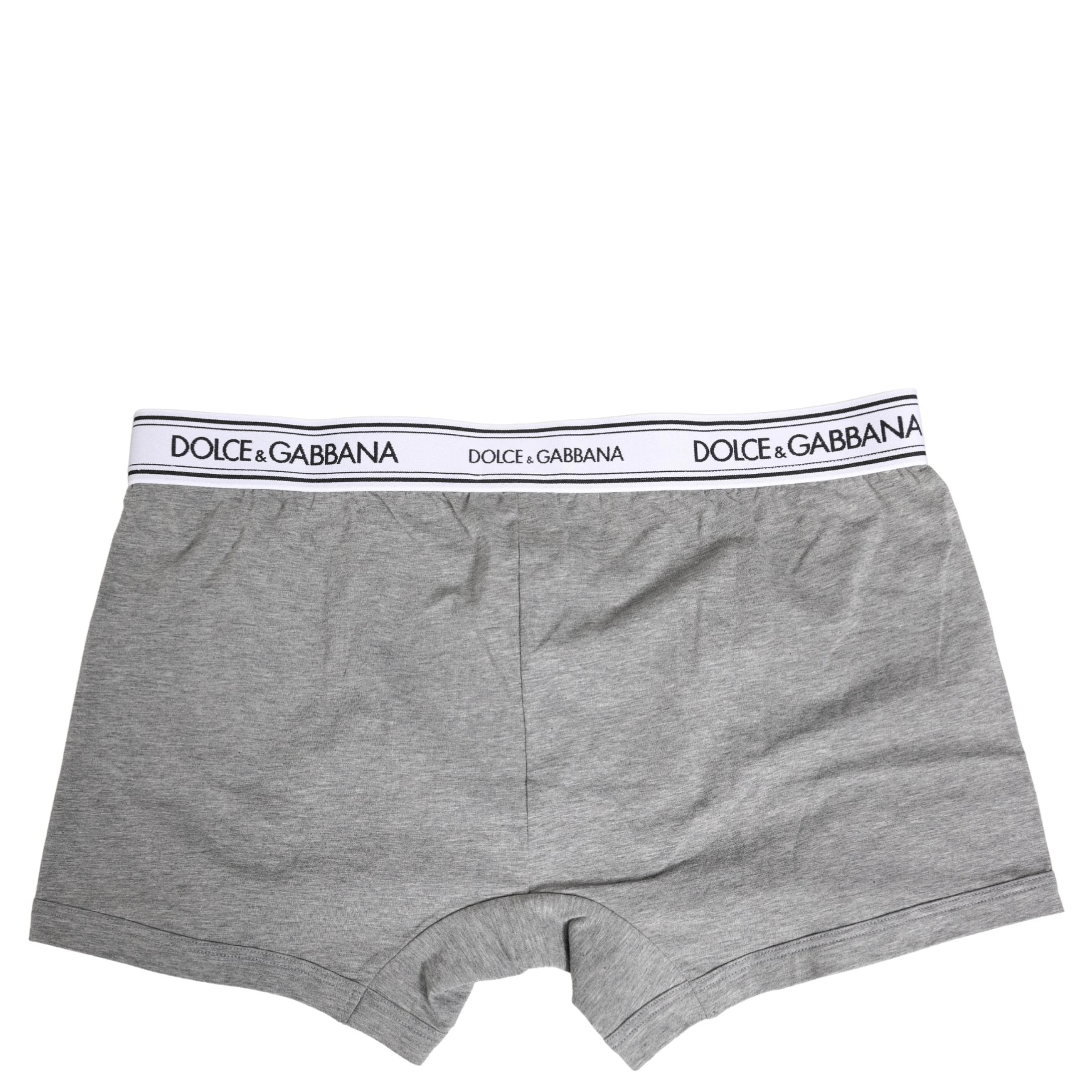 Gray Logo Waistband Cotton Men Boxer Underwear