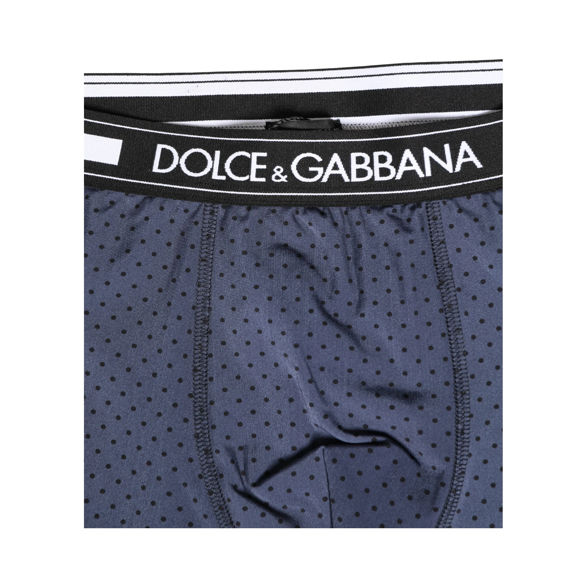 Dark Blue Polka Dots Men Bike Shorts Underwear