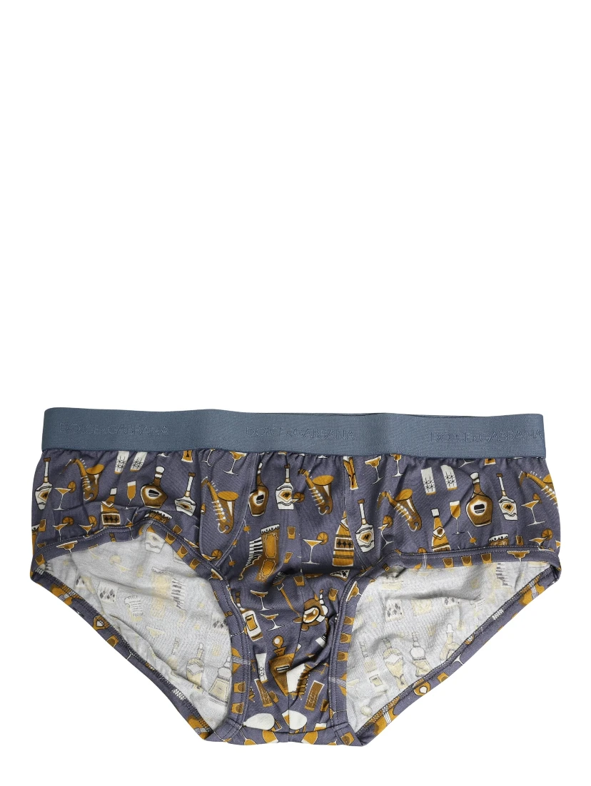 Gray Jazz Cocktail Men Brando Brief Underwear
