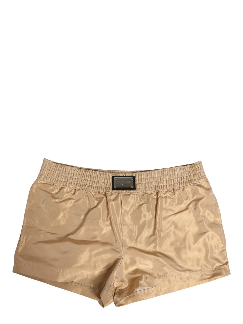 Beige Polyester Men Boxer Shorts Underwear
