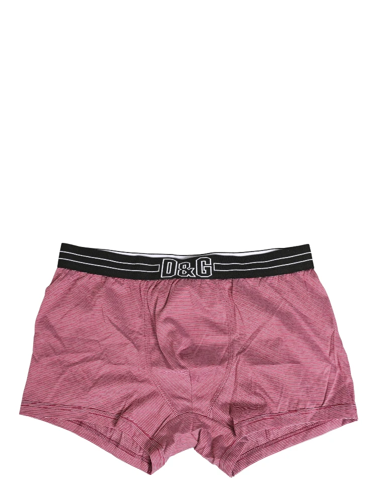 Pink D&G Logo Cotton Regular Boxer Underwear