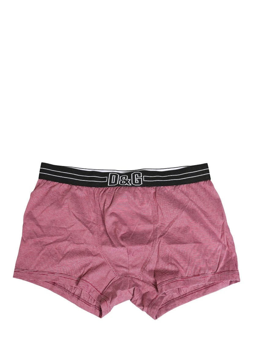 Pink D&G Logo Cotton Regular Boxer Underwear