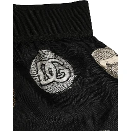 Black Ancient Coin Print Boxer Shorts Underwear