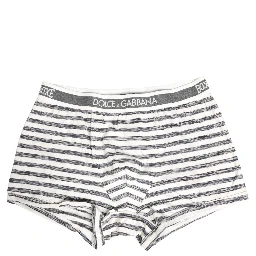 Gray White Stripes Men Regular Boxer Underwear