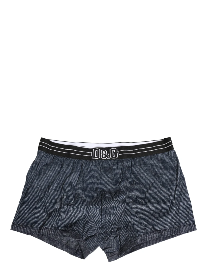 Dark Blue Logo Cotton Regular Boxer Underwear