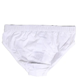 White Cotton Regular Men Midi Brief Underwear