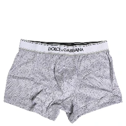 Gray Logo Cotton Men Regular Boxer Underwear