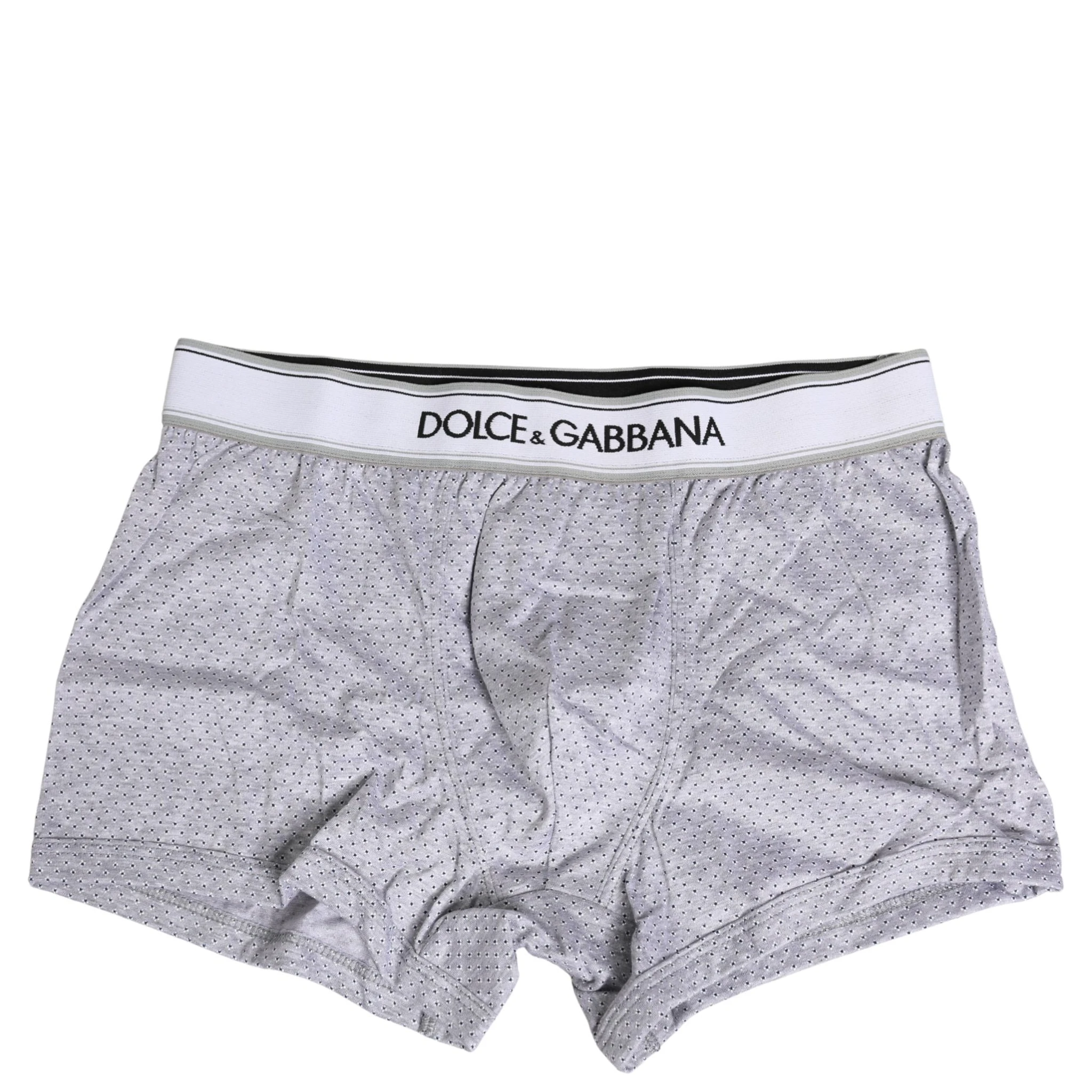 Gray Logo Cotton Men Regular Boxer Underwear