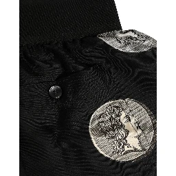 Black Ancient Coin Print Boxer Shorts Underwear