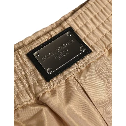 Beige Polyester Men Boxer Shorts Underwear