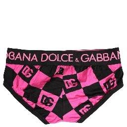 Black Pink Logo Cotton Brando Brief Underwear
