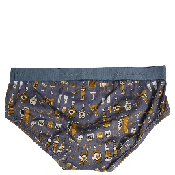 Gray Jazz Cocktail Men Brando Brief Underwear