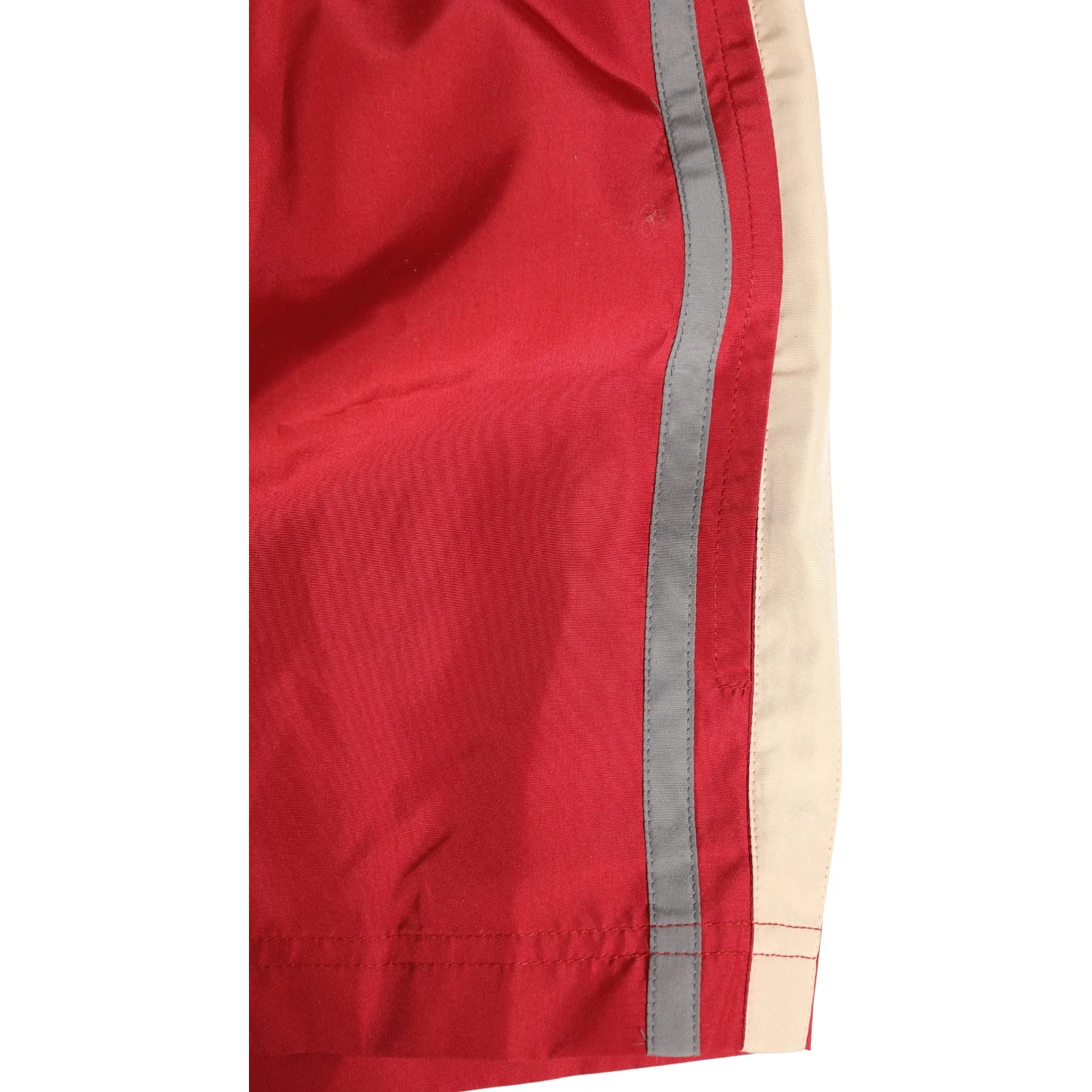 Red Polyester Men Drawstring Shorts Swimwear