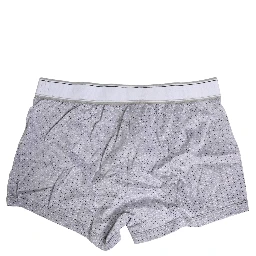 Gray Logo Cotton Men Regular Boxer Underwear