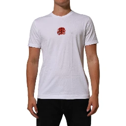 White Cotton DG Love Patch Crew Neck T-shirt