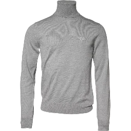 Gray LongSleeve Turtleneck Pullover Sweater