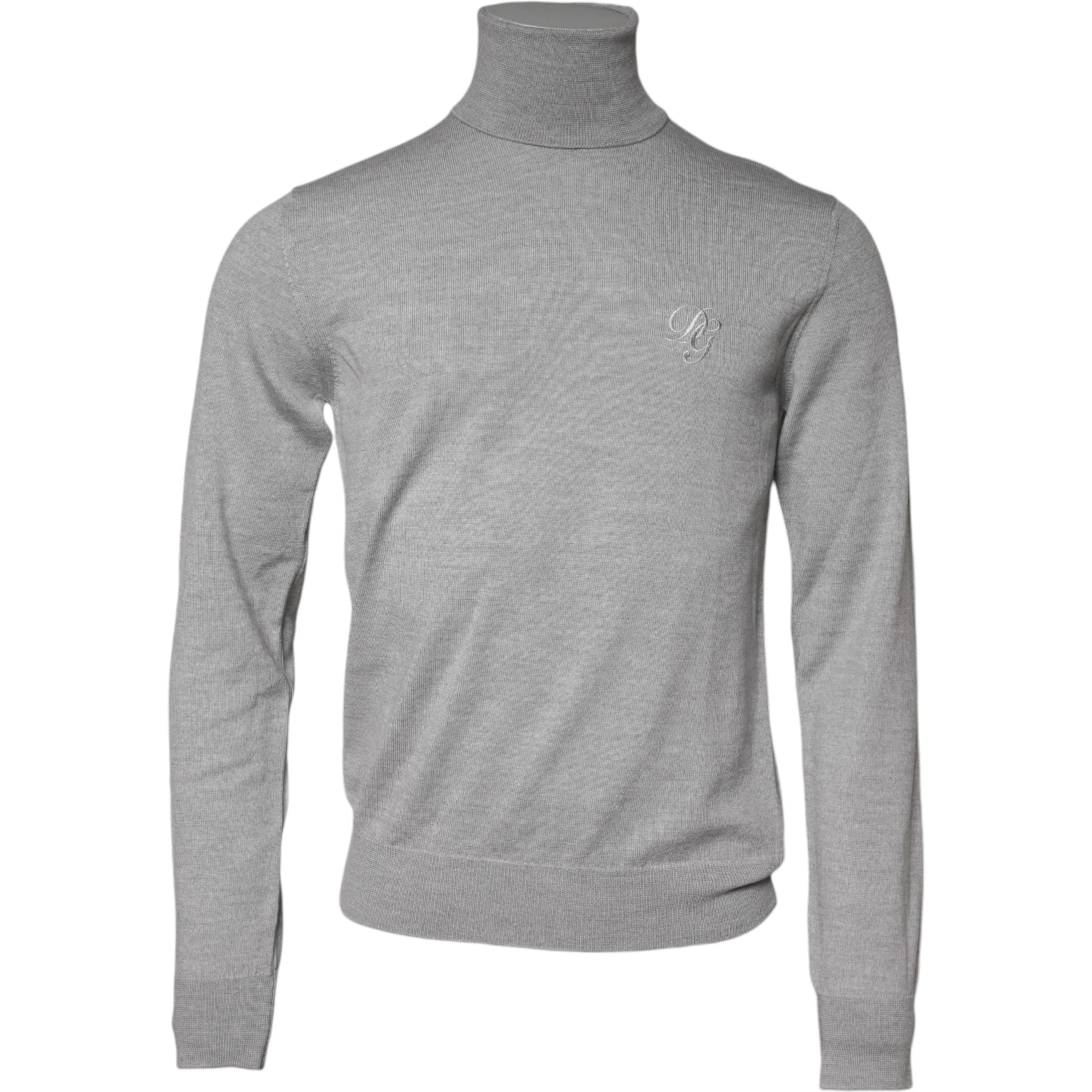 Gray LongSleeve Turtleneck Pullover Sweater
