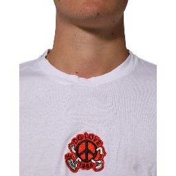 White Cotton DG Love Patch Crew Neck T-shirt