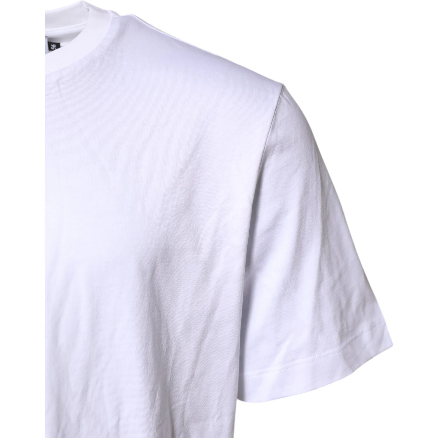White Cotton DG Logo Embroidery Men  T-shirt