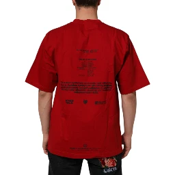 Red DG Eye Print Cotton Crew Neck T-shirt