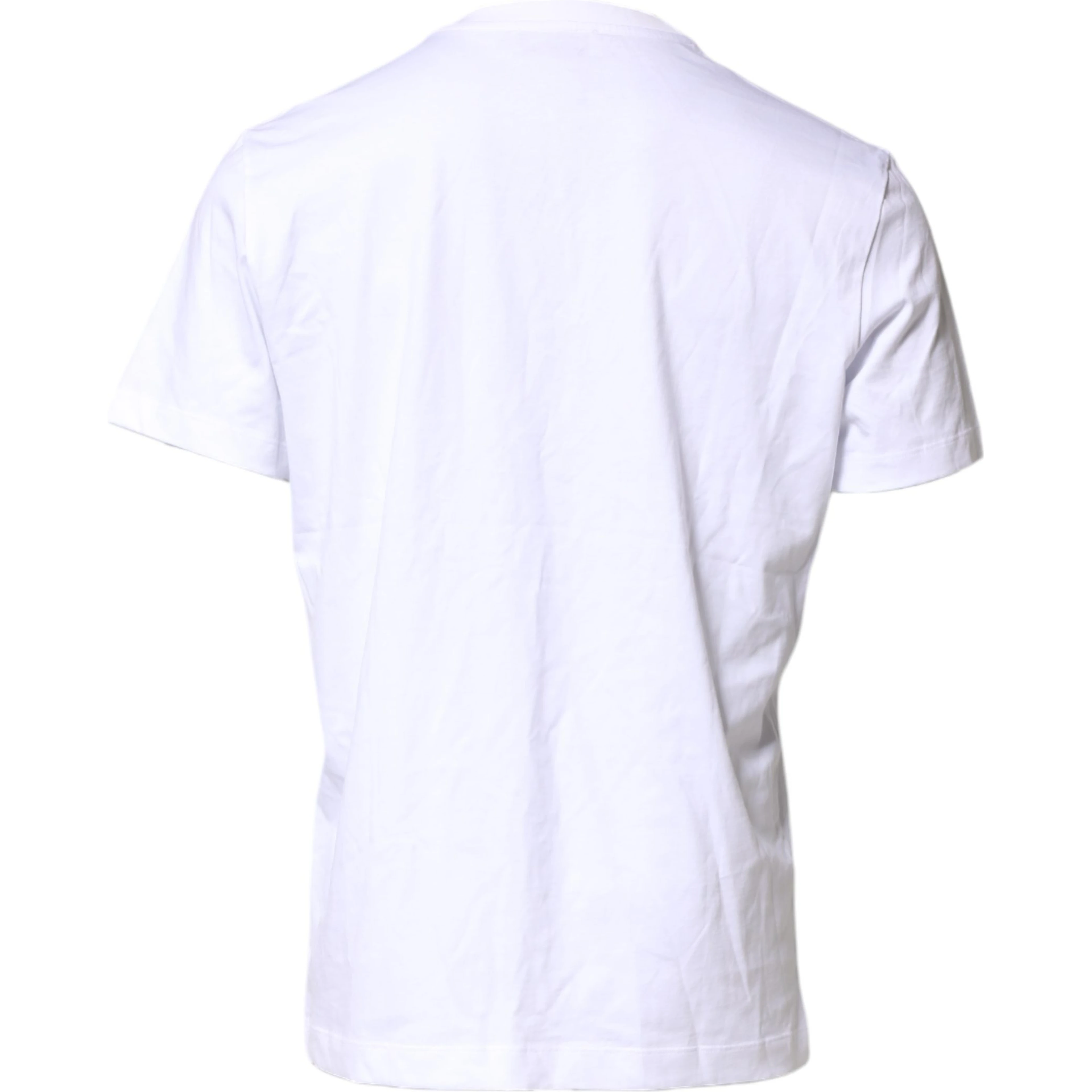 White Cotton DG Logo Embroidery Men T-shirt