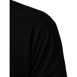 Black Statement Cotton Crew Neck Men T-shirt