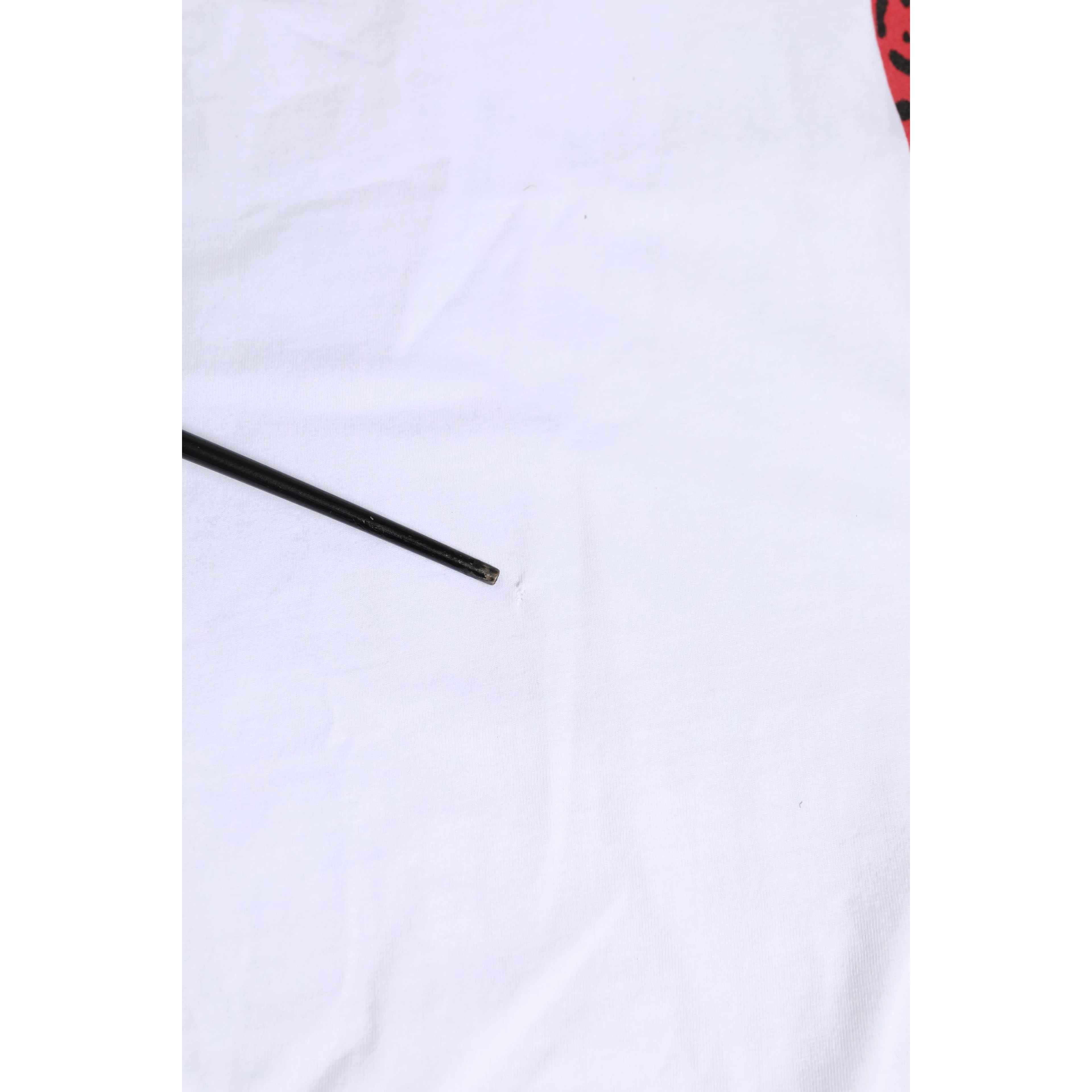 White Cotton Leopard Print Crew Neck T-shirt