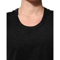 Black Cotton Sleeveless Men Tank Top T-shirt