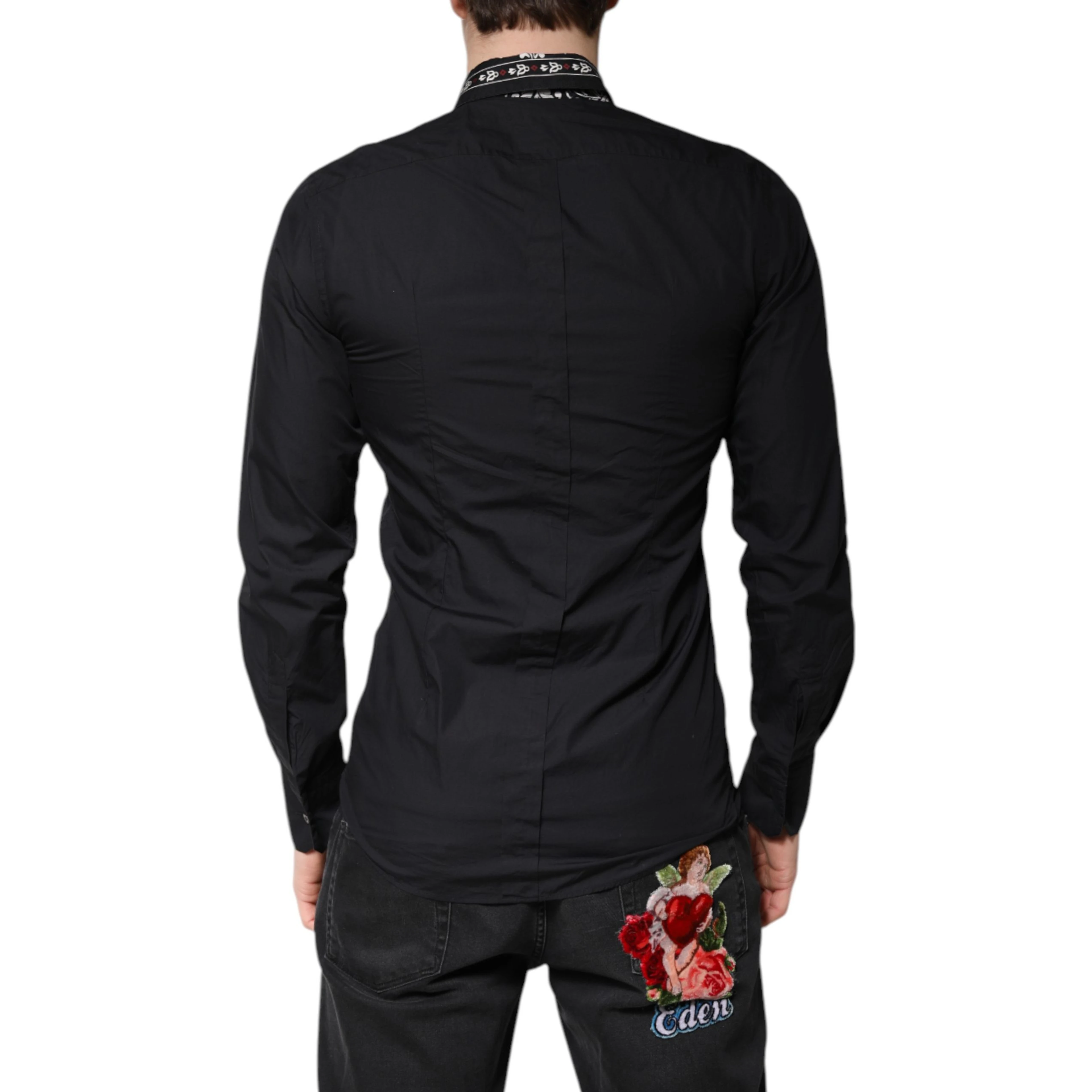 Black White Bandana GOLD Formal Dress Shirt