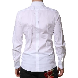 White Cotton GOLD Long Sleeves Formal Shirt