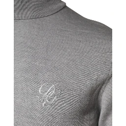 Gray LongSleeve Turtleneck Pullover Sweater