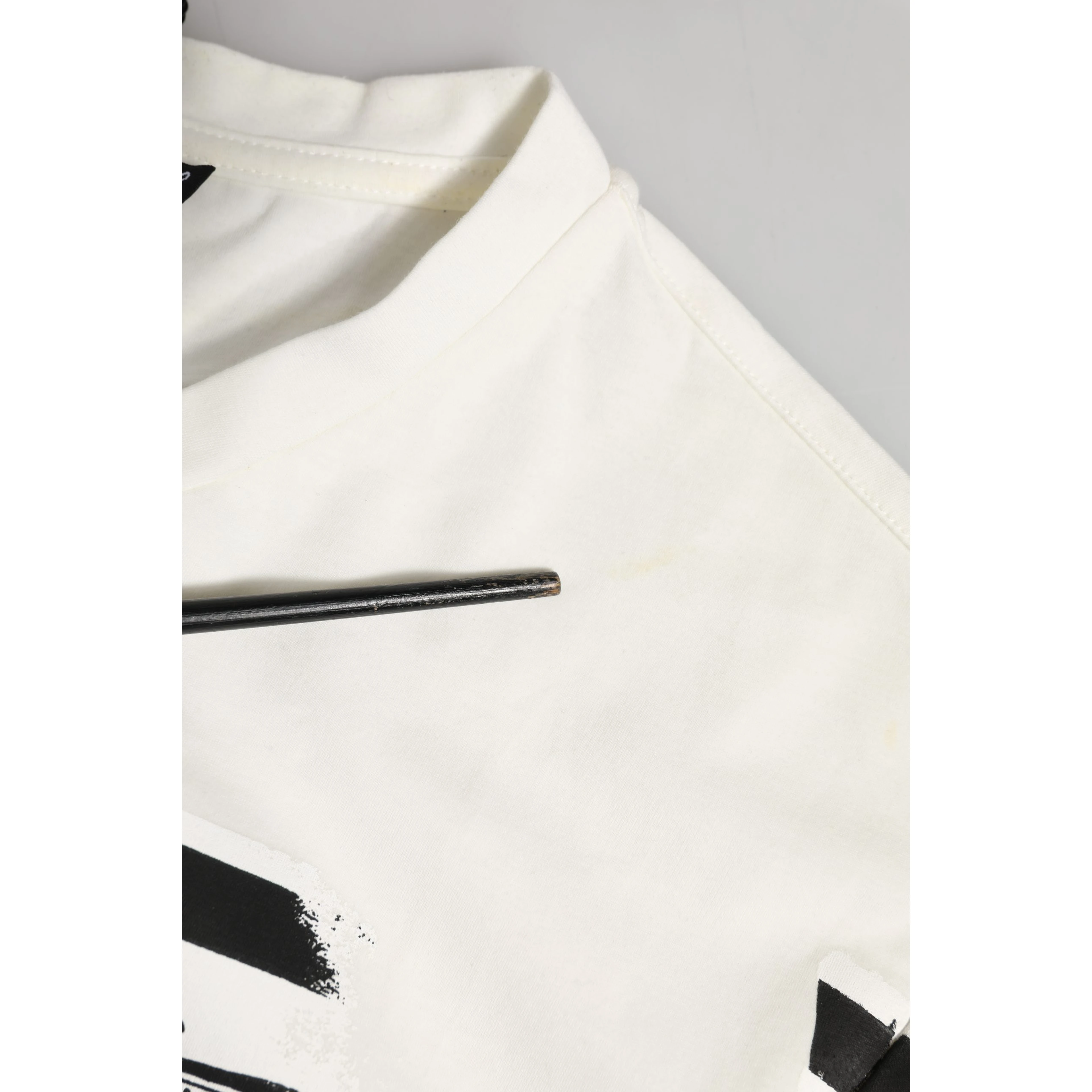 White Cotton Bandana Print CrewNeck T-shirt