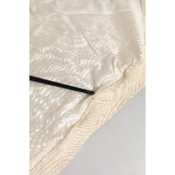 Off White Silk Henley Short Sleeves T-shirt