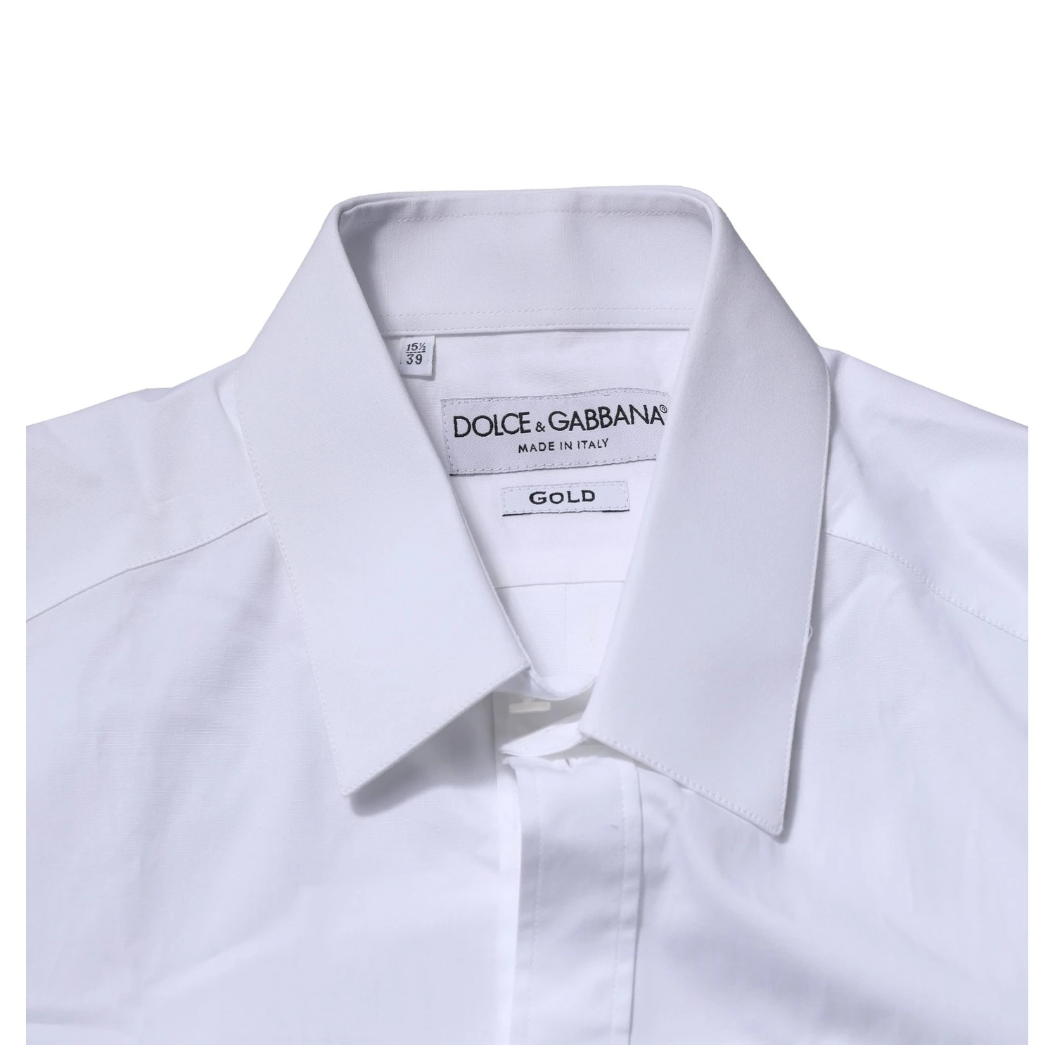 White Cotton GOLD Long Sleeves Formal Shirt