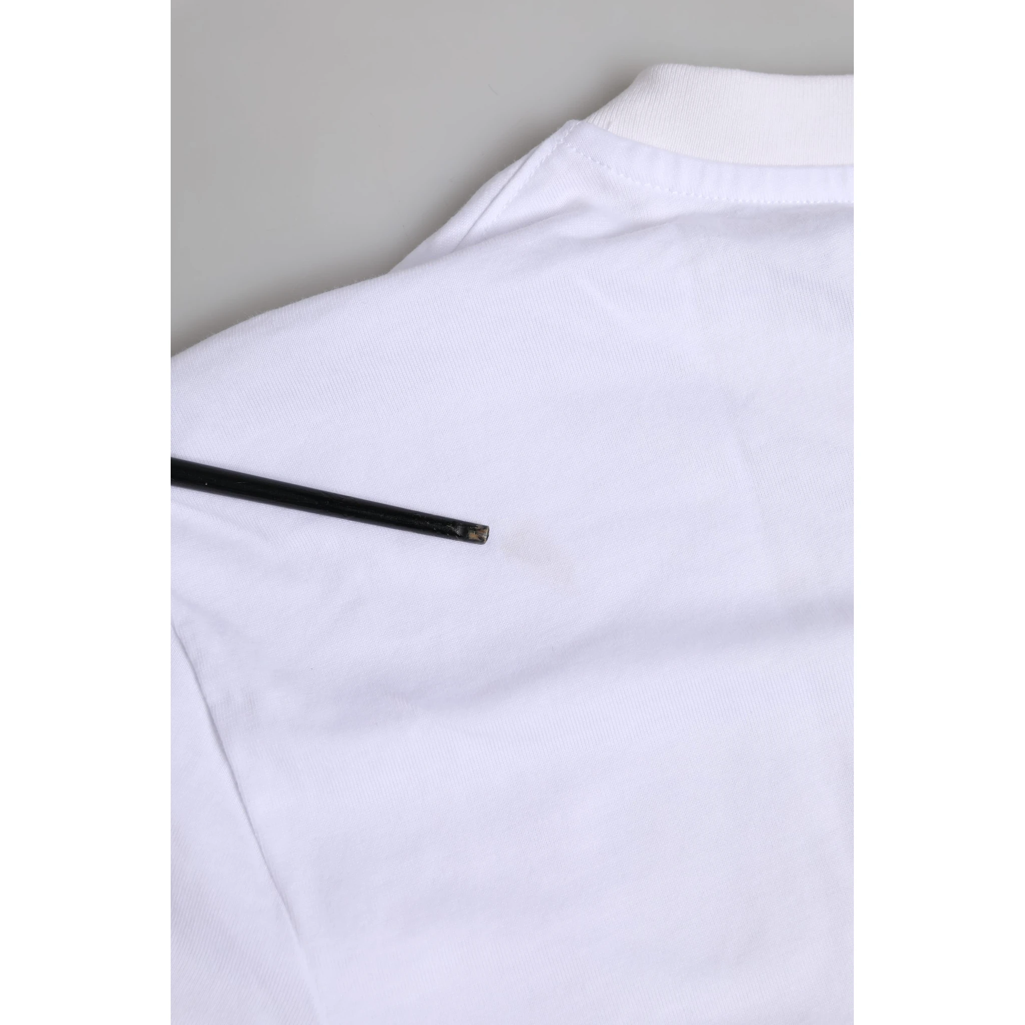 White Cotton DG Logo Embroidery Men T-shirt