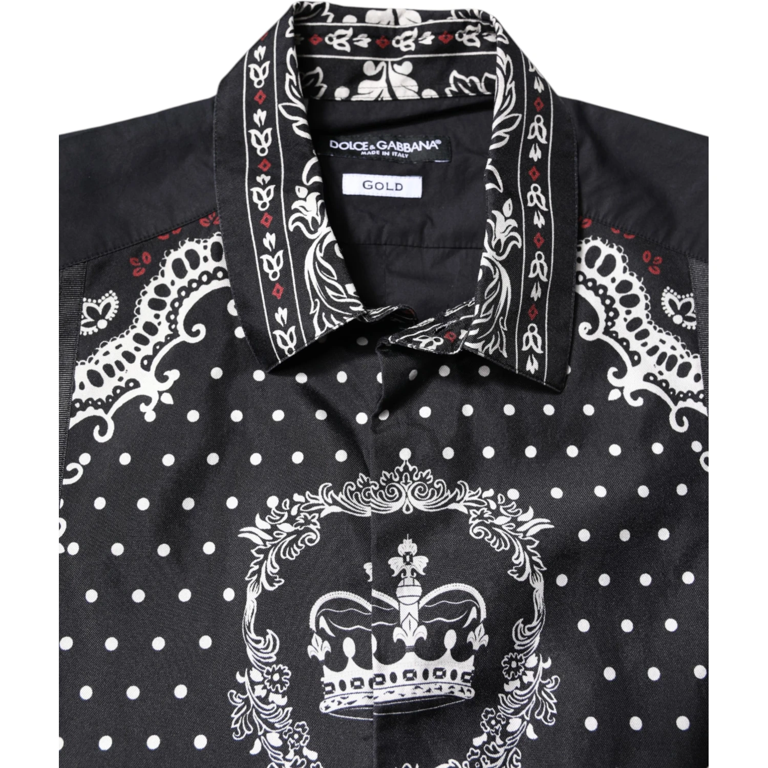 Black White Bandana GOLD Formal Dress Shirt