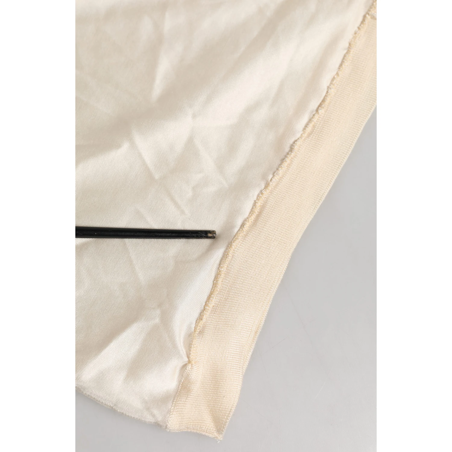 Off White Silk Henley Short Sleeves T-shirt