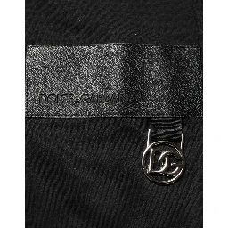 Black Cotton Logo Plaque Crew Neck T-shirt