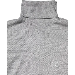 Gray LongSleeve Turtleneck Pullover Sweater