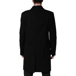 Black Heraldic Patch Single Breasted Blazer Jacket