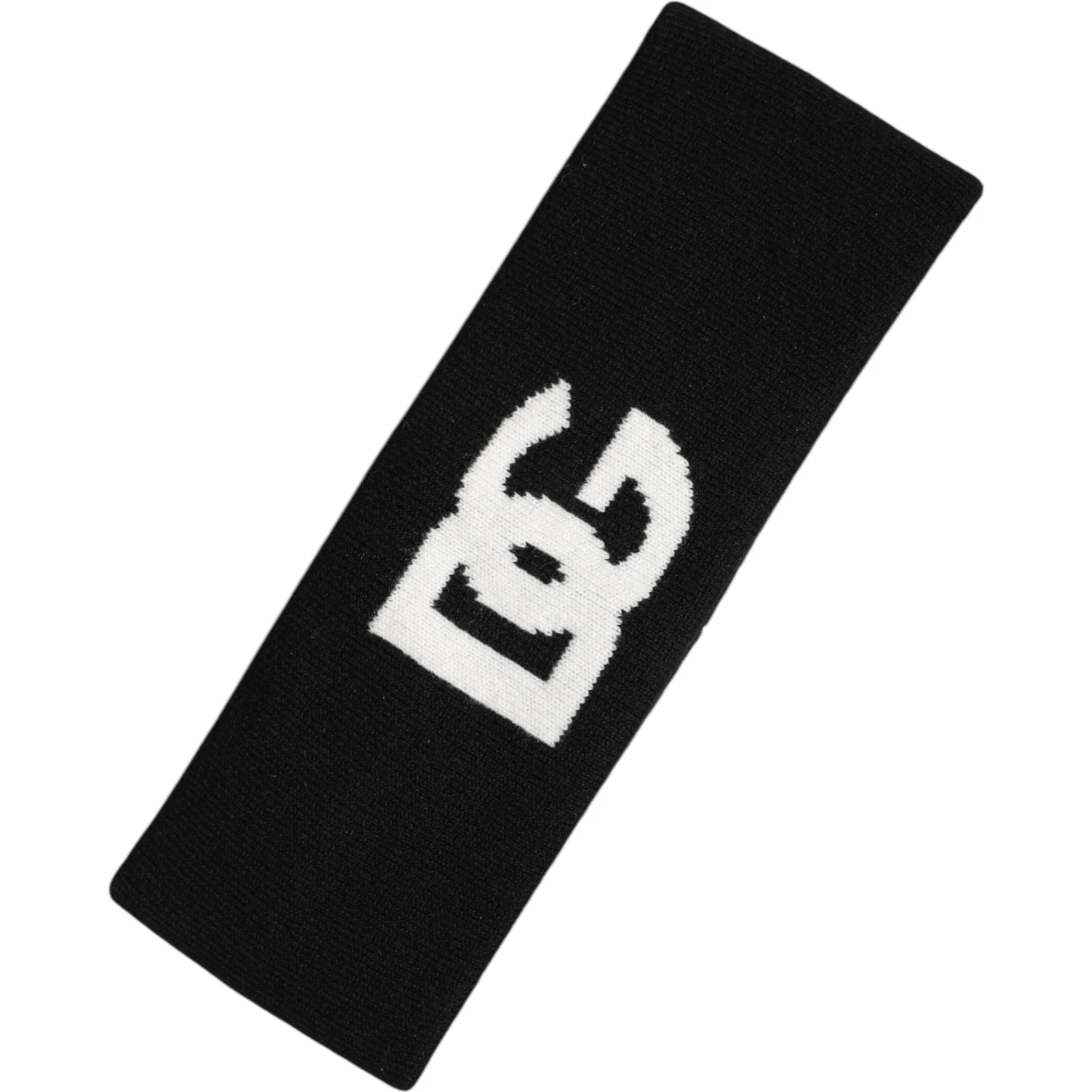 Men Black White Cashmere Logo Head Band Hat