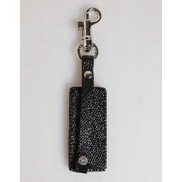 Black DG Logo Leather Silver Metal Keyring Men Keychain