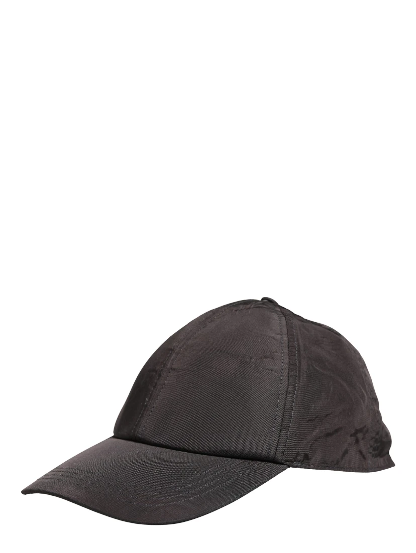 Men Black Cotton 6 Panels Baseball Cap Hat
